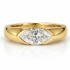 Nathan 1ct Marquise Cut Unisex Ring - M and F Series image 0