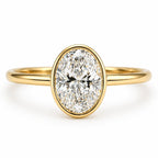 Lottie 2.5ct Oval Bezel Ring - M & F Series image 0