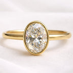 Lottie 2.5ct Oval Bezel Ring - M & F Series image 4