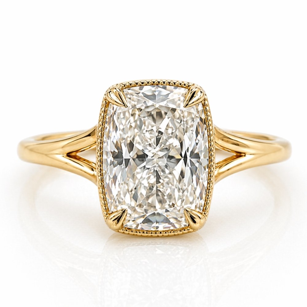 Signature Taylor 2.5ct Vintage-Inspired Elongated Cushion Solitaire Ring image 0