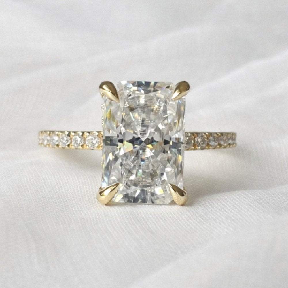 Signature Tina Radiant Cut 2-2.5ct Moissanite Ring image 4