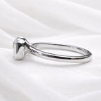 Signature Geo East West Half Bezel Radiant Cut 1.5-2ct Moissanite Ring image 3