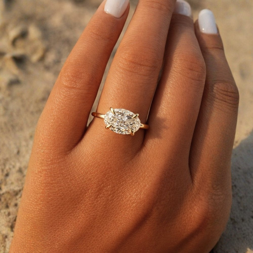 Signature Clara 2ct East West Oval Cut Ring image 5