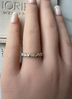 Signature Amina 2.5mm Moissanite Mosaic Half Eternity Band image 1