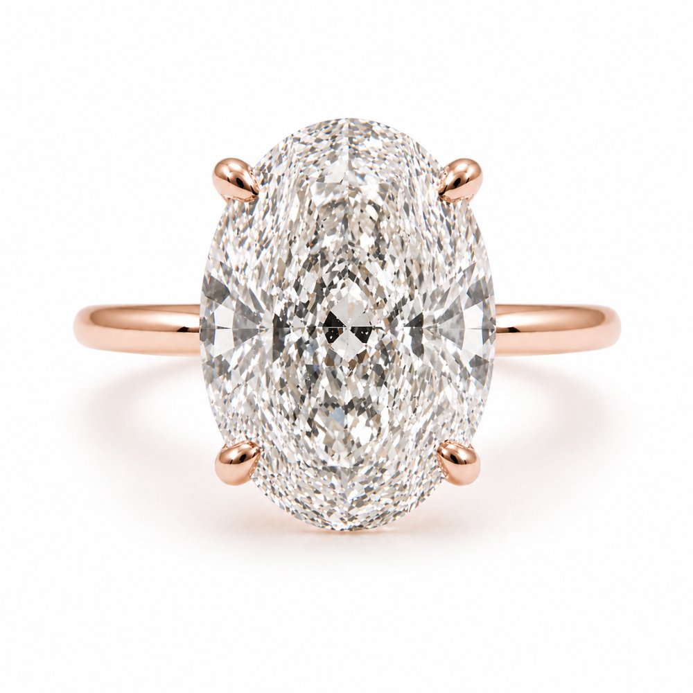 Signature Daisy Oval Cut 5ct Cathedral Ring image 7