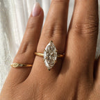 Maeve 3ct Marquise Cut Cathedral Tulip Basket Ring - M&F Series image 1