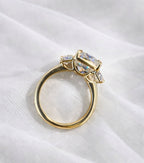 Emilia 6.6CTW Radiant Cut Trilogy Ring - M and F Series image 9
