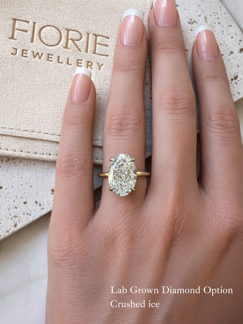 Signature Ophelia Oval Cut 4ct Solitaire Ring image 5