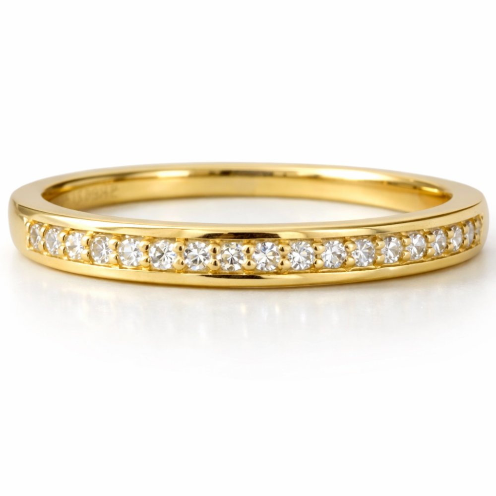Signature 3mm Channel Set Half Eternity Band image 0