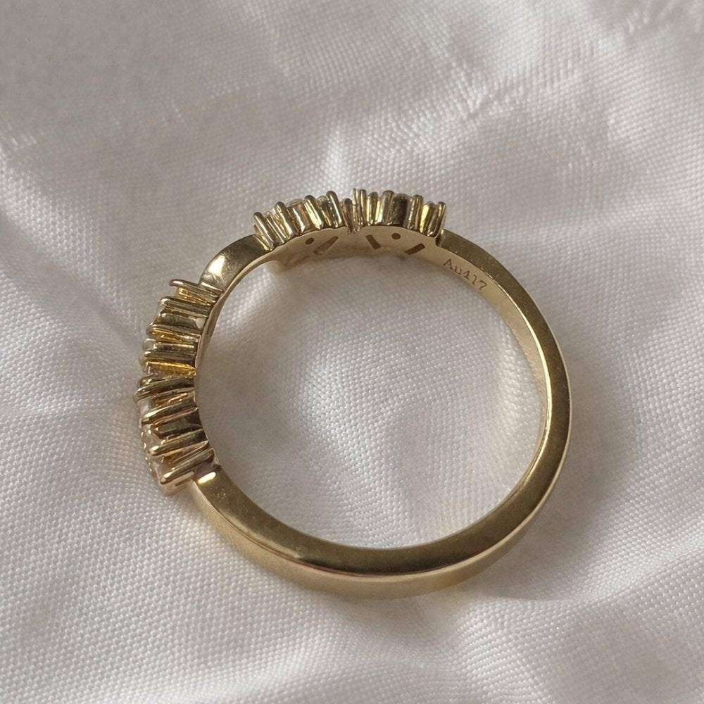 Signature Amina Open Bar Moissanite Mosaic Half Eternity Band image 3