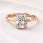 Signature Zara 3ct Radiant Cut Georgian Bezel Ring image 6
