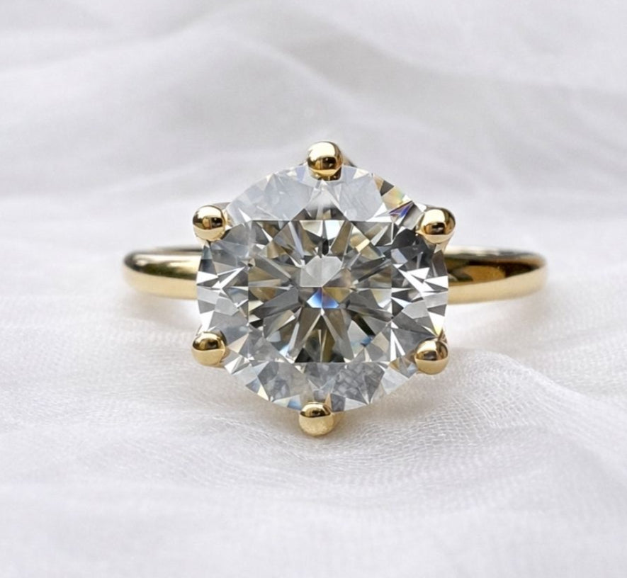 Renee 2ct Round Tulip Setting Ring - M & F Series image 4