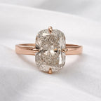 Christina 3ct Elongated Cushion Cut 3mm Wide Ring - M and F Series image 10