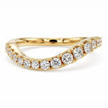 Signature Farrah Tapered Lab Diamond Wave Contour Band image 0