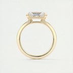 Signature Geo East West Half Bezel Radiant Cut 1.5-2ct Moissanite Ring image 5