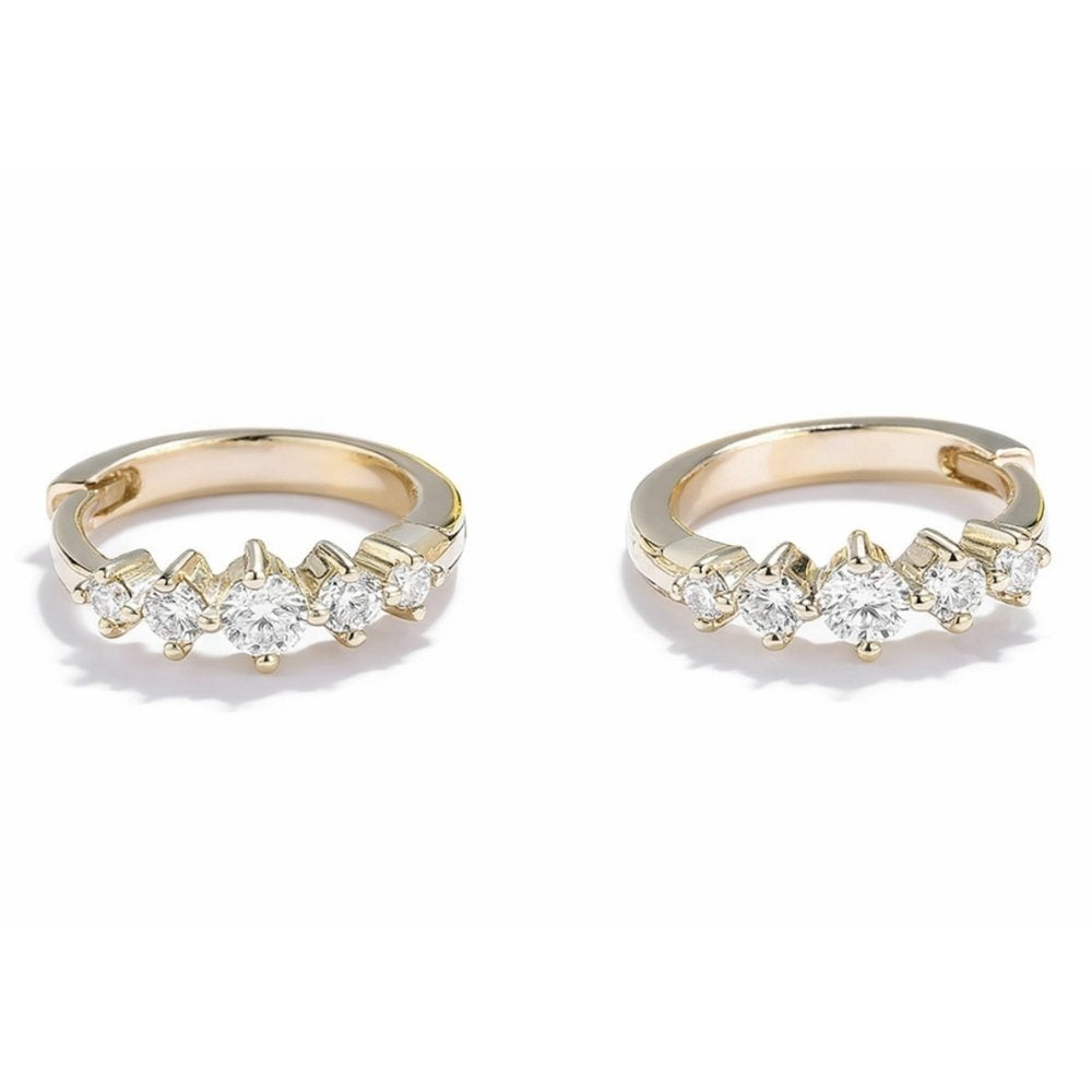 Polly 0.22CTW Lab Grown Diamond Huggie Earrings image 3