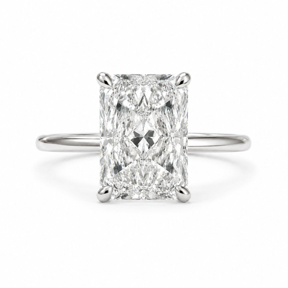 Flavia 4-4.5ct Radiant Engraved Ring