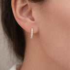 Noemi 0.6CTW Lab Grown Diamond Inside Out Huggie Earrings image 1