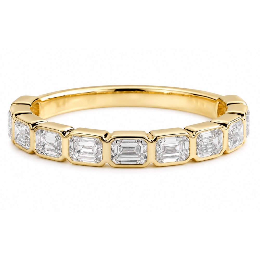 Signature Elodie Emerald Cut East West Bezel Band image 0