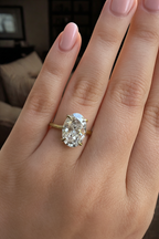 Signature Ophelia Oval Cut 4ct Solitaire Ring image 1