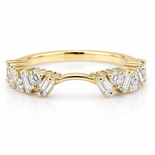 Signature Amina Open Bar Moissanite Mosaic Half Eternity Band image 0