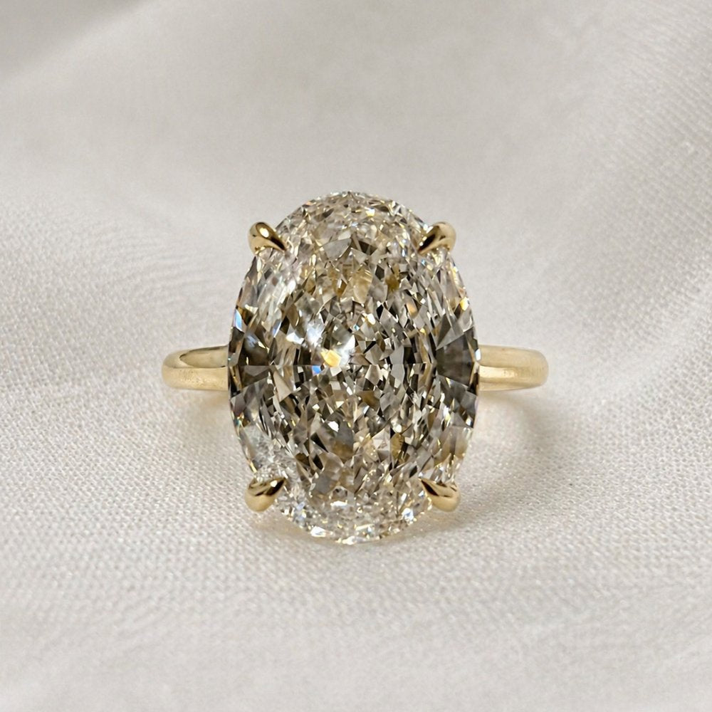 Signature Daisy Oval Cut 5ct Cathedral Ring image 3