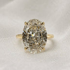 Signature Daisy Oval Cut 5ct Cathedral Ring image 3