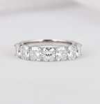 Signature Claudia 4mm Cushion Cut Moissanite Band image 5