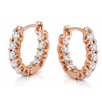 Noemi 0.6CTW Lab Grown Diamond Inside Out Huggie Earrings image 6