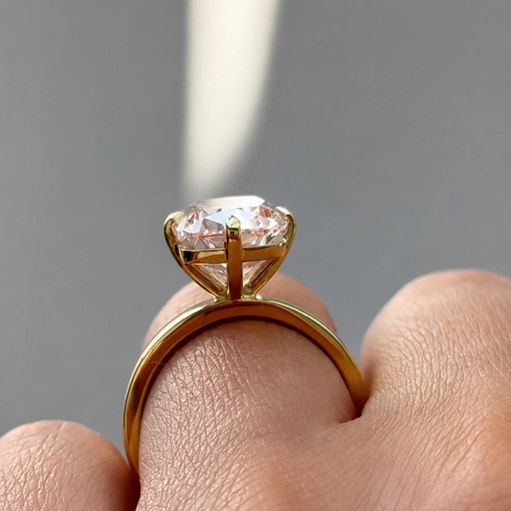 Christina 3ct Elongated Cushion Cut 3mm Wide High set Ring - M and F Series image 4