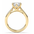 Renata 2.5ct Round Petal Basket Cathedral Ring