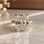 Serena 5ct Elongated Cushion Pave Ring