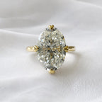 Olivia 4ct Oval Cut Compass Set Solitaire Ring