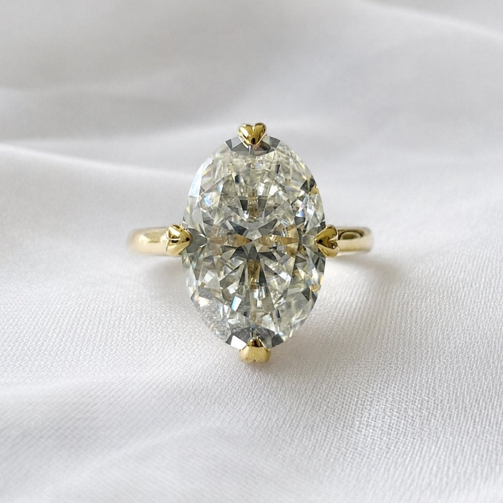 Olivia 4ct Oval Cut Compass Set Solitaire Ring
