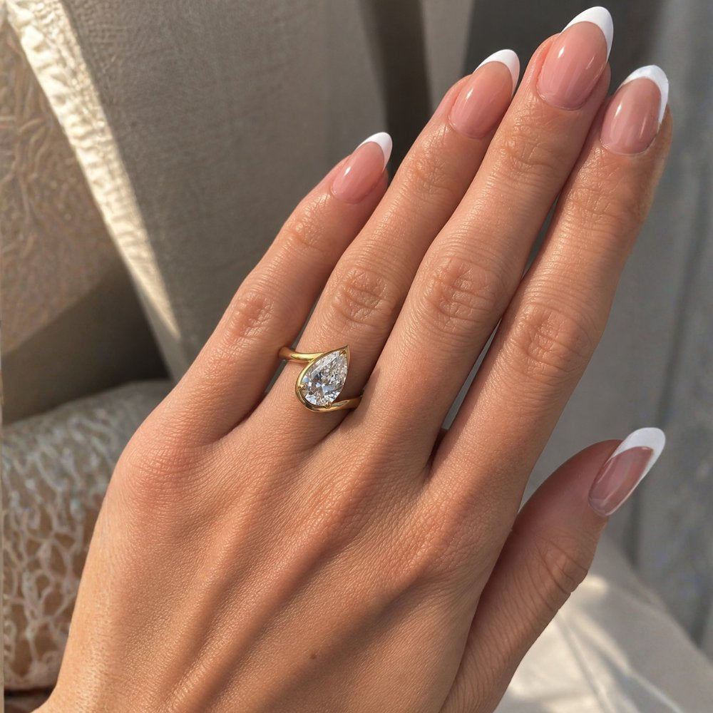 Kay 3ct Pear Contour Ring