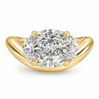 READY TO SHIP - Olive 2.32ct Oval Lab Diamond Contour Ring