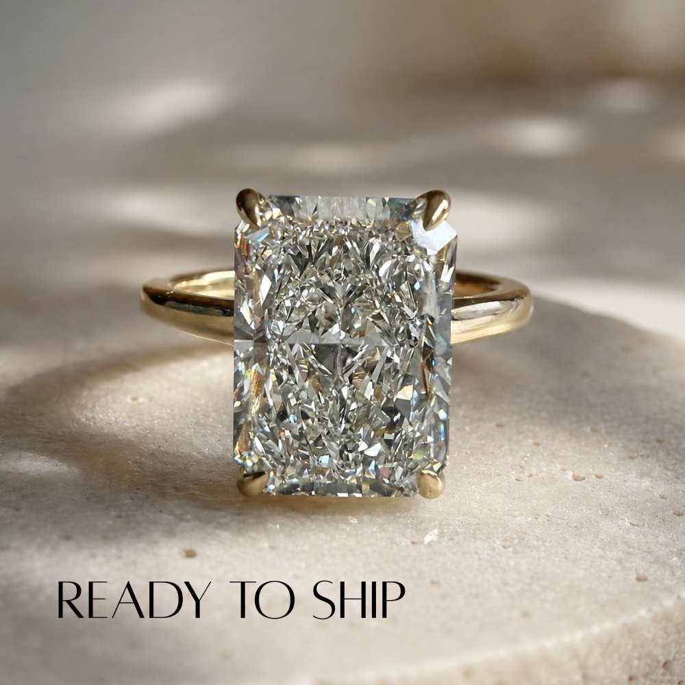 READY TO SHIP - Riley 4.11ct Radiant Lab Diamond Ring