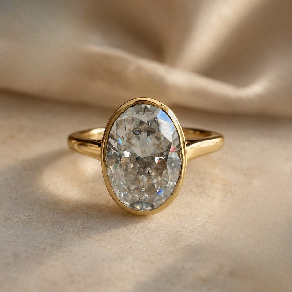 Bianca 2.5ct Oval Bezel Ring