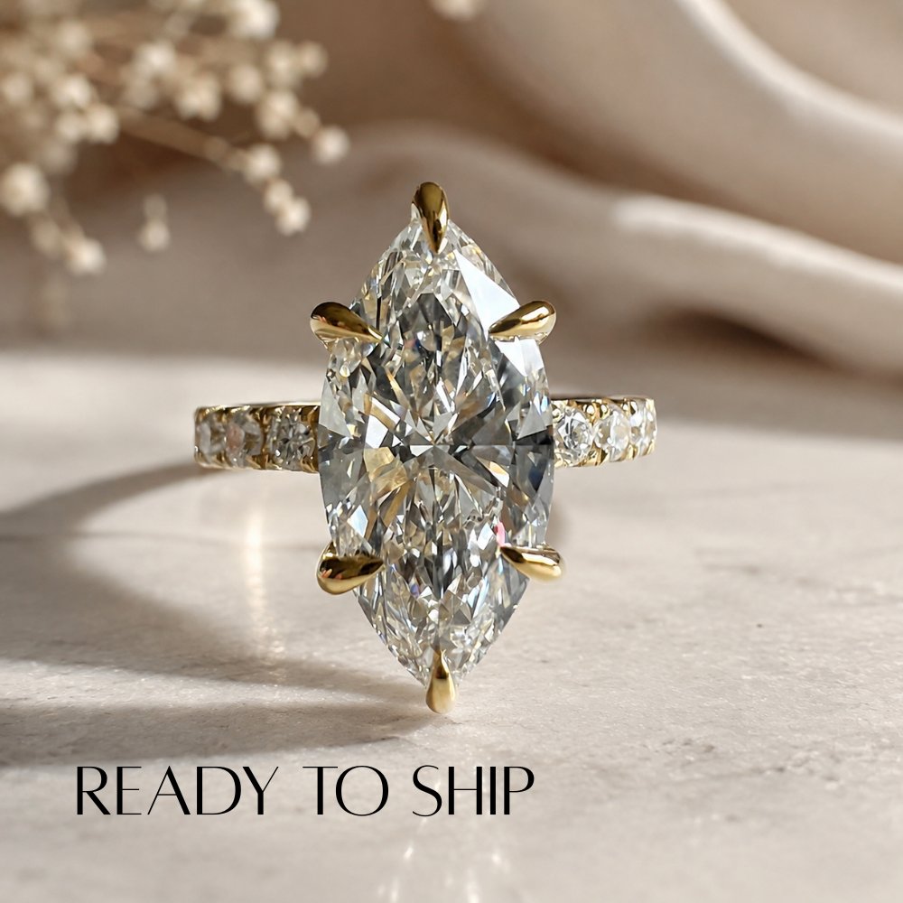 READY TO SHIP - Selena 3.10ct Marquise Lab Diamond Ring