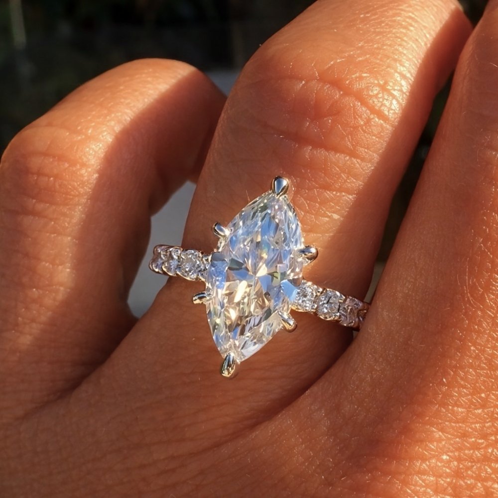 Signature Selena 3.5ct Marquise Cut with Pave Ring image 1
