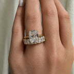 Signature Catherine 3ct Elongated Cushion Cut Cathedral Setting Ring image 8