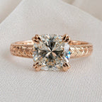 Deborah 2ct Cushion Cut Textured Ring - M and F Series image 8