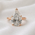 Elsa 3ct Pear Cut Hidden Halo Tulip Setting Ring - M&F Series image 8