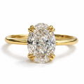 Signature Stevie Oval Cut 2.5ct Hidden Halo Low Set Ring image 0