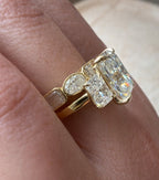 Emilia 6.6CTW Radiant Cut Trilogy Ring - M and F Series image 2