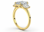 Emilia 6.6CTW Radiant Cut Trilogy Ring - M and F Series image 8