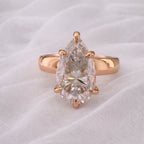 Signature Florie Pear Cut 4mm Dome Band Engagement Ring image 5