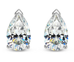 Paris 1ct Moissanite Pear Stud Earrings image 5