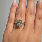 Signature Catherine 3ct Elongated Cushion Cut Cathedral Setting Ring image 7