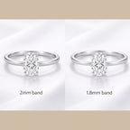 0.2mm Wide Solitaire Band Upgrade image 1